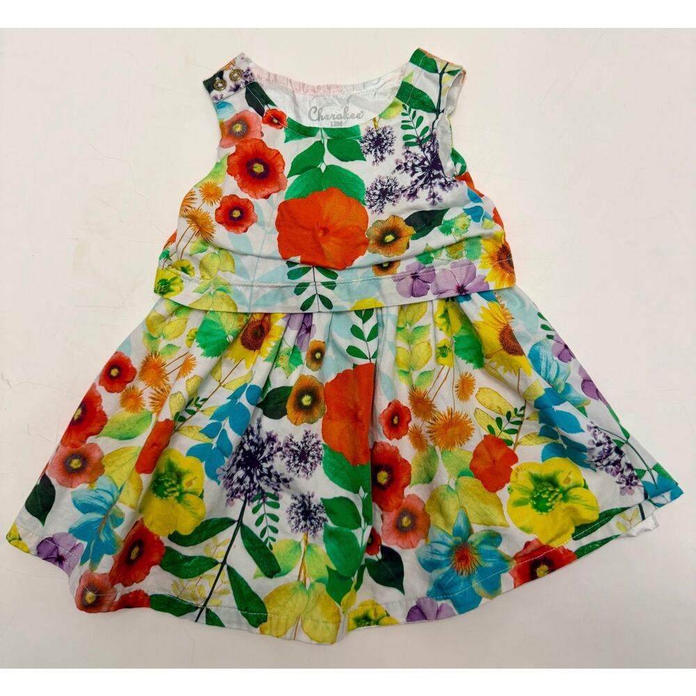 Cherokee Floral Baby Dress - Size 12M